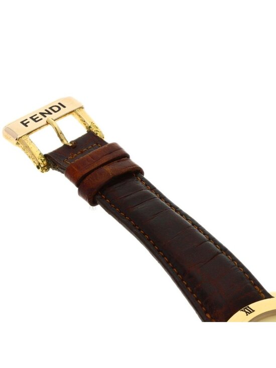 Fendi Round Face Watch Leather